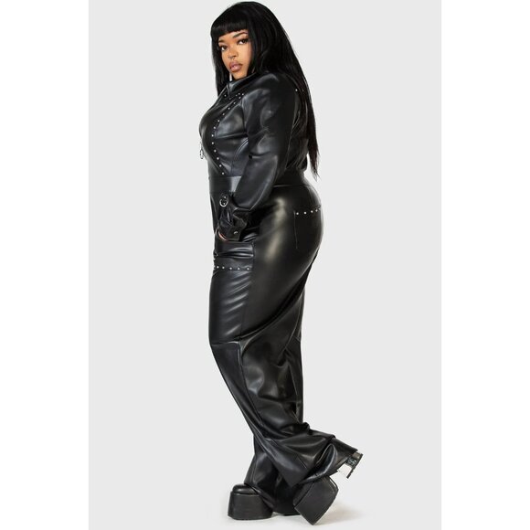 Killstar Vibing Queen Boiler Suit 3X 3XL 1-Piece Jumpsuit Black Goth Grunge NWT - Picture 3 of 8